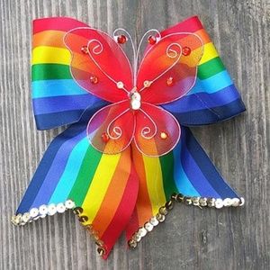 Big Bow rainbow butterfy